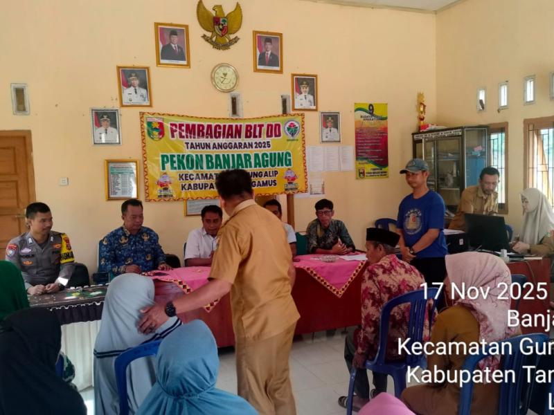 Ringankan Beban Warga, Pekon Banjar Agung Distribusikan BLT-DD 2025
